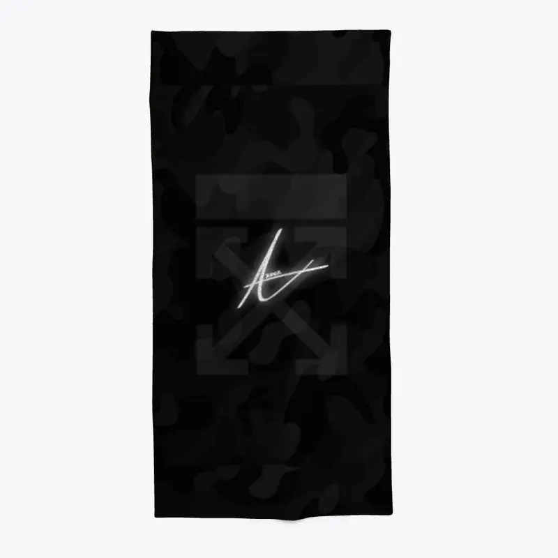 Black Camo "Axerz" Beach Towel